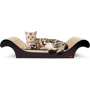 TTCAT Cardboard Cat Scratch Pad,Cat Scratcher Lounger Bed for Indoor Cats,Durable Cat Scratching Board Reversible for Furniture Protection.