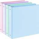 1.5'' 3-Ring-Binder with Pockets, 325 Sheets Capacity, 2 inch Binders fits 11" x 8.5" US Letter Size, Assorted 4 Pastel Colors - Ideal for School, Office, and Home Use (1.5 inch)