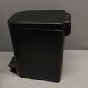 TIPGO Slim Bathroom Trash Can with Lid Soft Close, Step Pedal, 6 Liter / 1.6 Gallon Stainless Steel Trash Bin, Small Garbage Cans for Bedroom, Office, Kitchen (Matte Black)