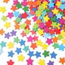 Bokon 200 Pcs Reward Jar Tokens Behavior Reward System for Kids Wooden Tokens Student Teacher School Classroom Incentive Good Behavior Potty Training Supplies(Colorful,Star)