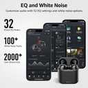 TOZO T6 Wireless Earbuds, Bluetooth Ear Buds, Stereo Sound in Ear Headphones, 50 Hours Playtime, AI Clear Call, Wireless Charging Case, APP Customizable EQs, IPX8 Waterproof Earphones, Dark Black