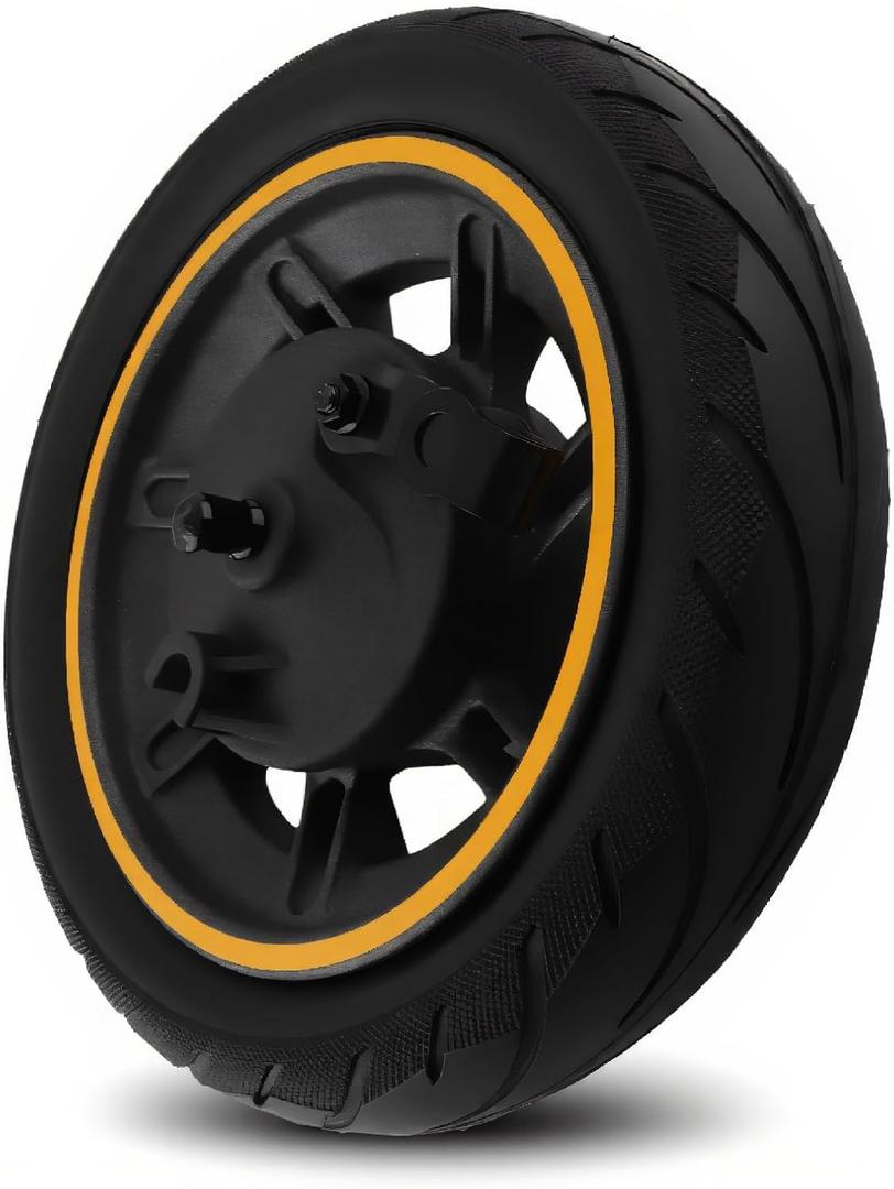 10 Inch 60/70-6.5 Solid Tire Replacement, Scooter Front Wheel for 9 G30 Electric Scooter, Explosion Proof Wheel Hub Tyre Set with Drum Brake