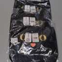 Juvale Black Cotton Cat Trick or Treat Bag with Gold Foil Eyes, Reusable for Kids, 11.25 x 15.5 in Canvas Tote for Halloween Parties 3 Packs
