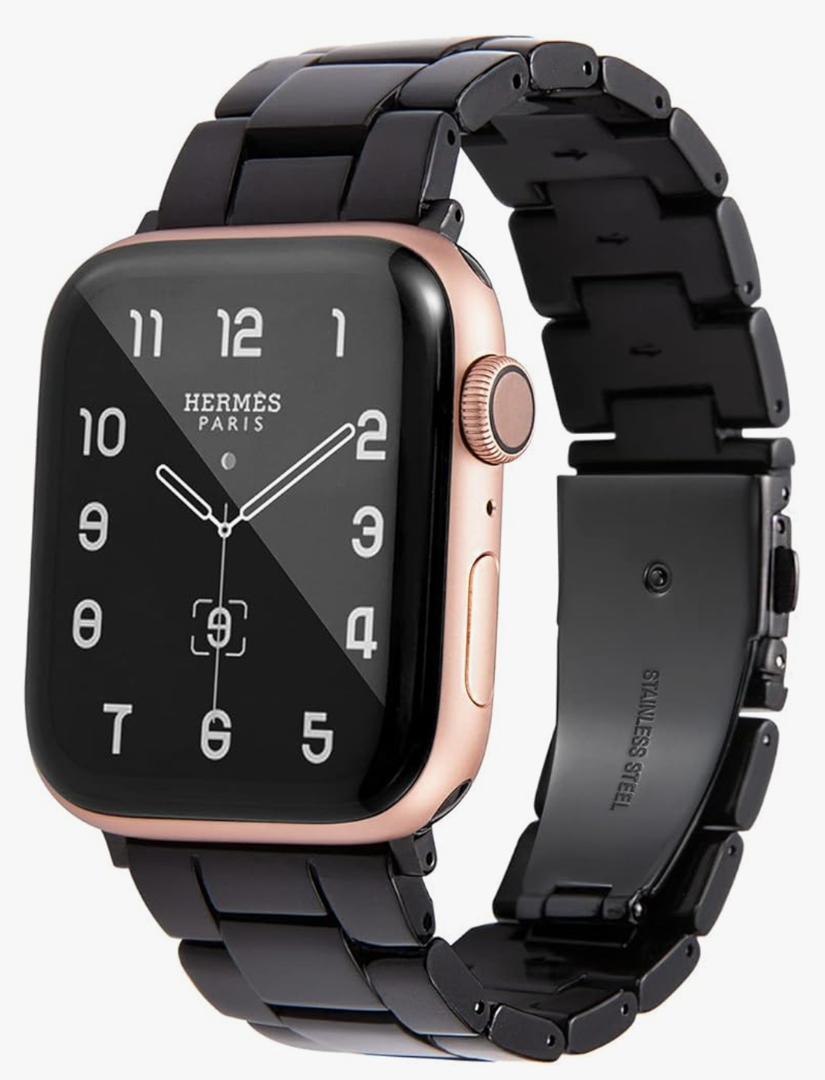 HOPO Compatible With Apple Watch Band Series Ultra/11/10/9/8/7,Resin Strap Bracelet Wristband Thin Fashion Lightweight Replacement For iWatch Bands Series 6/5/4/3/2/1/SE for Women Men