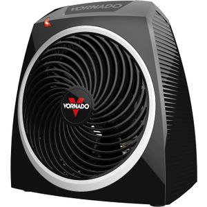 Vornado VH5 Personal Vortex Space Heater, 2 Heat Settings, Cool-Touch Exterior, Tip-Over Protection, Quiet Operation, Compact Design, Heater for Desktop, Office, and Personal Heating, Black