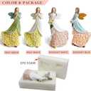 Sunflower Figurine Gifts for Women, Encouragement Memorial Bereavement Angel Sculpture from Mom to Daughter, Birthday Art Angels Statue Decoration (Willowy Pray White)