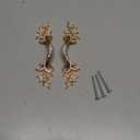 2 Pcs European Style Dresser Pull, 2-1/2 Inch Vintage Cabinet Door Handle, Gold Antique Drawer Pulls, Retro Decorative Hardware for Dresser, Drawer, Closet and Cabinet