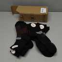 6 Pairs Merino Wool Ankle Running Hiking Socks Compression Support Breathable Thick Cushion No Show Socks for Women Men (Large, Black Mixed(quarter Socks))