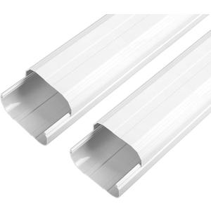 LyPrem PVC Line Cover Kit Parts Accessories for Ductless Mini Split (2Pack 5'' Straight Duct,White)