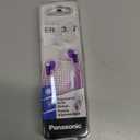 Panasonic ErgoFit Wired Earbuds, 3.5mm Jack In-Ear Headphones Wired with Dynamic Crystal-Clear Sound and Soft Ergonomic Custom-Fit Earpieces (S/M/L), for Phones and Laptops - RP-HJE120-V (Purple)