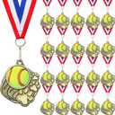 20 Pcs Paw Print Medals with Neck Ribbons 2'' Gold Medal for Awards Winner Encourage Team Participation for Kids Adults Trophy Award Prize Gift Team Competitions Party Favor Gifts