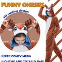 SWEETXIN Adult Unisex Onesie Pajamas Halloween Christmas Cosplay Costume Suit for Women and Men (L)