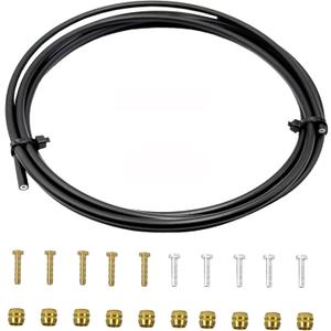 Bike Hydraulic Brake Hose Kit, 2500mm Bike Brake Oil Tube ID.2mm x OD.5mm with BH59 BH90 Brass Ferrules and Barbs Compatible with Shimano BH59 BH90 Avid Sram System