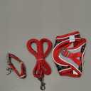 GAMUDA Small Dog Harness Collar and Leash Set, Step in No Chock No Pull Soft Mesh Adjustable Dog Vest Harnesses Plaid Reflective for Dogs Puppy Cats Kitten Rabbit (Red, S)