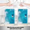 16x24 Picture Frame Set of 2, Scratch-Proof White Frame Lightweight yet Sturdy Display Poster Artwork 16 x 24 Horizontally/Vertically - Slide-In Strips|2 Packs|White|16"x24"