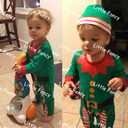 Little Fancy Baby Boys Girls Funny Elf Costume Christmas Romper (Green)