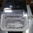 Countertop Ice Maker, Self-Cleaning Portable Ice Maker Machine with Handle and Ice Scoop 9Pcs/6Min 26.5Lbs/24H Black