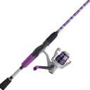 Shakespeare Jellyfish Spinning Reel and Fishing Rod Combo, Purple, 5'6" - Medium 