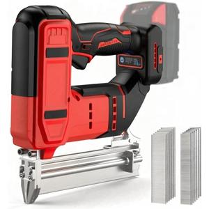 2-in-1 Cordless 18GA Brad Nailer & Crown Stapler  Compatible with Milwaukee 18V Battery (No Battery)  Nail Gun/Staple Gun Battery Powered with 1200 Nails/Staples for Woodworking, DIY and Upholstery