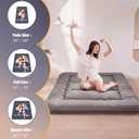 MAXYOYO 6" Extra Thick Japanese Floor Mattress Futon Mattress, Foldable Tatami Pad for Adults, Roll Up Floor Mat for Living Room Guest Room RV, Dark Grey, Twin
