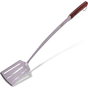 Grill Spatula 24-inch Super Long for Grilling Barbecue Griddle and Fire Pit Extra Strong Curved Neck Premium Hardwood Handle Large Stainless Steel Blade For BBQ Outdoor Kitchen and Grilled Food