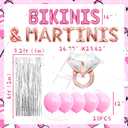 24 PCS Bikinis & Martinis Balloon Banner Beach Bachelorette Party Decorations for Beach Bach Lets Flamingle Miami Bach Palm Springs Before the Ring