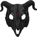 PURFUN Gothic Goat Head Skull Mask Ram Horns Animal Skull Costume Mask Demon Devil Evil Mask Cosplay Halloween Decor Prop