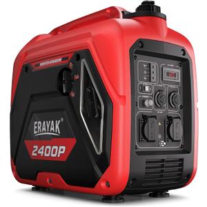 ERAYAK 2400W Portable Inverter Generator for Home Use, Super Quiet Small Generator for Camping Outdoor Emergency Power Backup, Gas Powered Engine, EPA, ECO Mode
