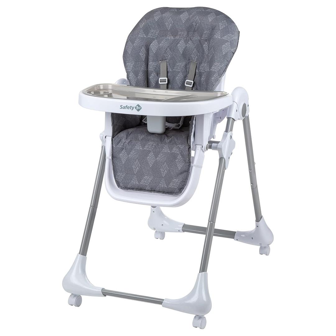 Safety 1st High Chairs for Babies and Toddlers, 3-In-1 Grow and Go with Tray and Adjustable Seat, Monolith