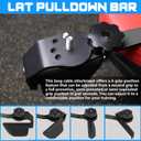 Adjustable Lat Pull down Bar, Cable Machine Attachments for Gym, Home Gym Fitness T-bar Row Pulldown Attachments, Lat Pull Down Machine Wide Grip Neutral Grip Handle, Color: SP-B04