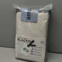 100% Blackout Shield Linen Blackout Curtains for Bedroom 84 Inches Long, Back Tab/Rod Pocket Living Room Drapes, Thermal Insulated Blackout Curtains 2 Panels Set, 50" W x 84" L, Cream