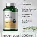 Horbaach Black Seed Oil Cold Pressed Softgel Capsules | 2000mg | 120 Count (EXP 10/10/28)