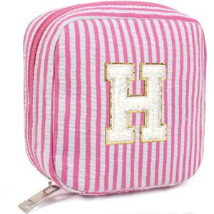 LETGO Easter Basket Gifts for Kids Teen Girls Women | Initial Makeup Bag | Cosmetic Bag Travel Bags | 11 12 13 14 15 16 Years Old Girl Gift Teacher Gift Teen Girl Gifts Trendy Stuff