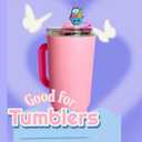 4 x 6-Pack Silicone Straw Covers compatible with Stanley 30oz & 40oz Tumblers and Water Bottle  Reusable Straw Caps & Toppers, Dust-Proof, Pink Cute Stanley Cup Accessories