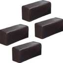 Set of 2 PU Leather Sofa Armrest Cover Anti-Slip Waterproof Furniture Armrest Protector Armchair Slipcovers for Recliner Sofa Chairs (4pcs Coffee)