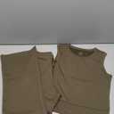 SUUKSESS Women 2 Piece Lounge Matching Sets Wide Leg Sweatpants Sleeveless Tops XS