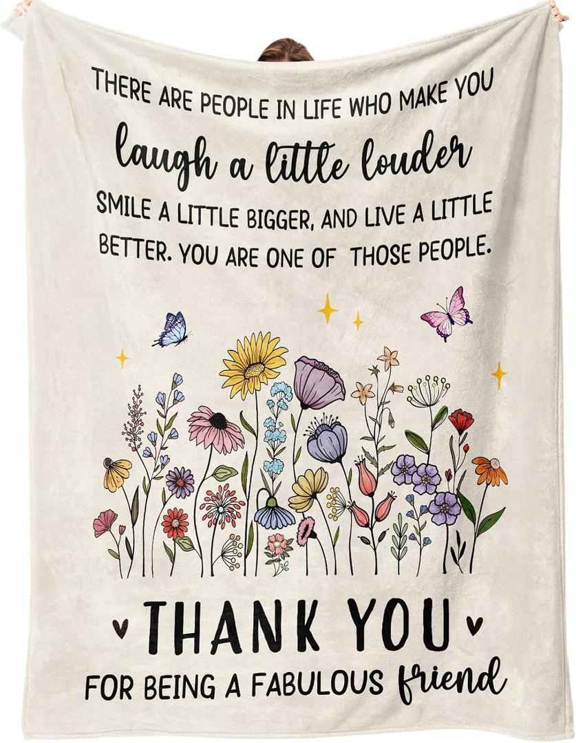 Best Friends Blanket, Friendship Gifts for Women, Best Friend Birthday Gifts for Women, Gifts for Best Friend Woman, Bestie Gift for Woman 60x50 Inches