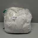 Linen White Blackout Curtains 90 Inches Long Back Tab Rod Pocket - 100% Black Out Boho Curtains for Living Room, Full Light Block Out Drapes Farmhouse Decor 50x90 Inch, 2 Panels