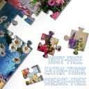 Flower Puzzle Art Puzzles 1000 Pieces for Adults, Colorful Jigsaw Puzzles Plant Puzzle, Sunflower Rose Flowers Jigsaw Puzzle Family Collage Puzzles for Challenging