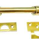 QCAA Solid Brass Dutch Door Bolt, 12", Polished Brass, 1 Pack, Made in Taiwan