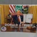 2025 Donald J Trump Wall Calendar | MAGA Presidential 12-Month Wall Calendar | Made in the USA Trump Calendar 2025 | Holiday Gift | 12" x 18" Opened