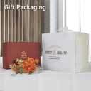 L LOVSOUL 75% Goose Down Fiber Comforter Queen Size, 850+ Fill Power Hotel Style Bedding Comforter, 1200TC, Fluffy Ultra Soft All Season White Duvet Insert with 8 Corner Tabs