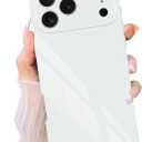 Compatible with iPhone 17 Pro Max Case Rectangle, Support Magnetic Wireless Charging, Full Camera Protection, Slim Shockproof Soft TPU for Women Men, Phone Case for iPhone 17 Pro Max White