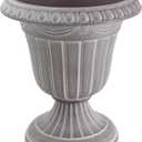 Arcadia Garden Products PL00CW Classic Traditional Plastic Urn Planter Indoor/Outdoor, 16" x 18", White Wash