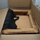 Dog Car Seat for Medium Dog Booster Seat Under 60 lbs Dogs, Multi-Functional Pet Car Seat with Thick Cushion, 2 Safety Leashes(BlackBrown)