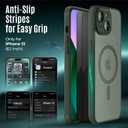 Designed for iPhone 13 Case, Compatible with MagSafe, with Privacy Screen Protectors X2, [Camera Protection] [15FT Military Drop Protection] Shockproof Phone Case, 6.1", Alpine Green