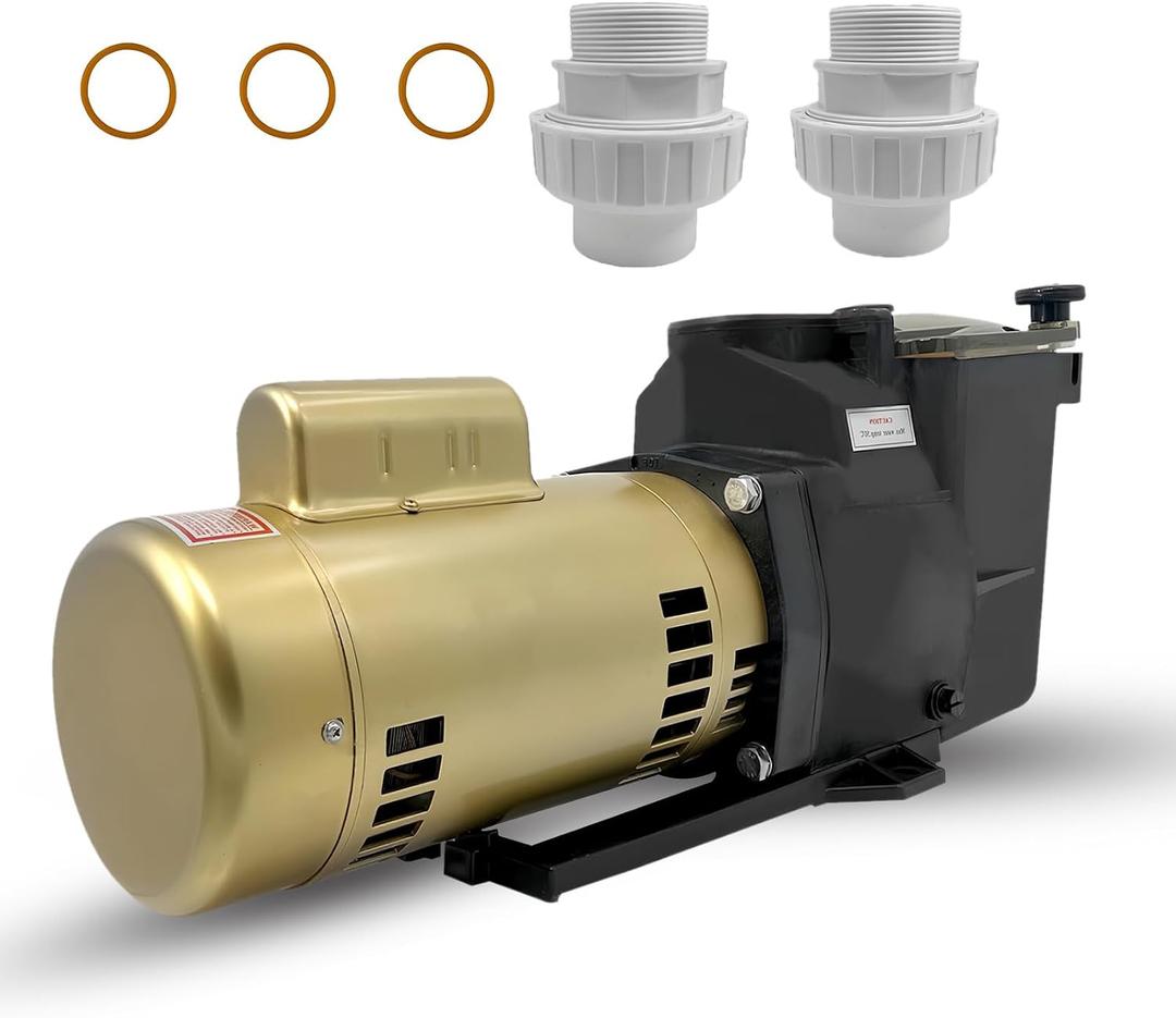 W3SP2615X20 Super Pool Pump 2 HP Power Upgraded 115/230 V Single Speed Pump for In-Ground Swimming Pools and Spas Replacement for Hayward SP2615X20