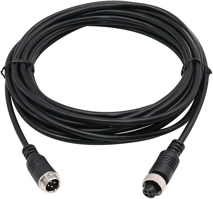 4 pin Car Video Extension Cable Aviation Male to femaler Plug Video and Power Cord Shield AV Cable Waterproof Vehicle Video Monitor reversing Airline Aviation Plug Cable (10ft/3m)