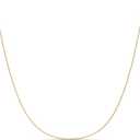 Amazon Essentials Sterling Yellow Gold or Silver Thin 0.8mm Box Chain Necklace, 20"