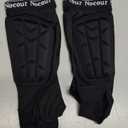 Soccer Shin Guards, Soccer Protective Gear with Calf and Ankle Pads, Shin Guard Pads for Youth and Adult (Small, Black)